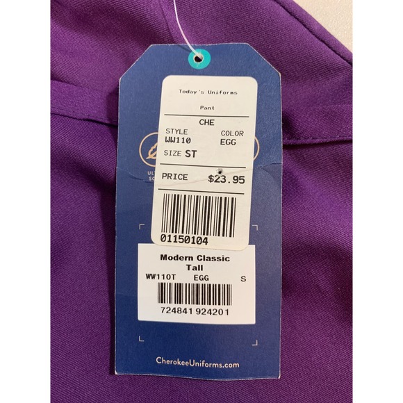 Cherokee Workwear Revolution Women's Knit Waist Cargo Scrub Pants WW110T Sz ST - Picture 7 of 9